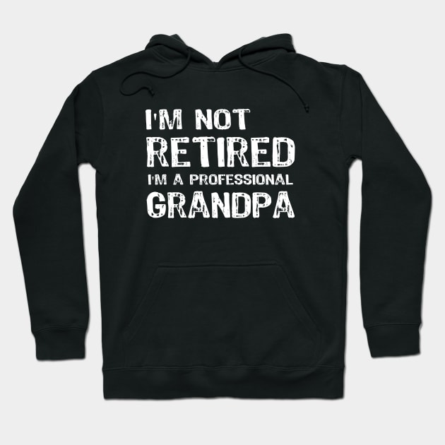 I am not Retired I am a Professional Grandpa Hoodie by Yasna